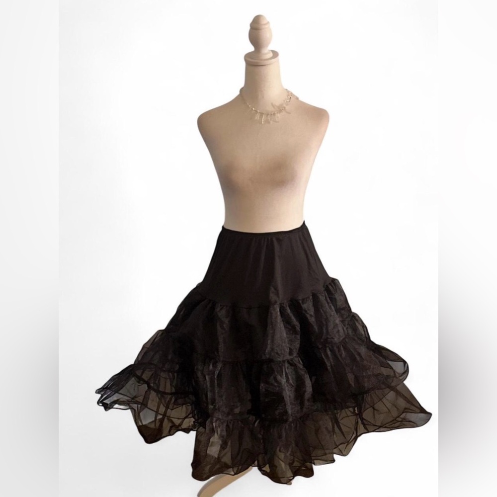 Elegant Black Layered Skirt